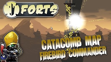 Forts Multiplayer 3v3 Gameplay Catacomb New Map (New Firebird Commander)