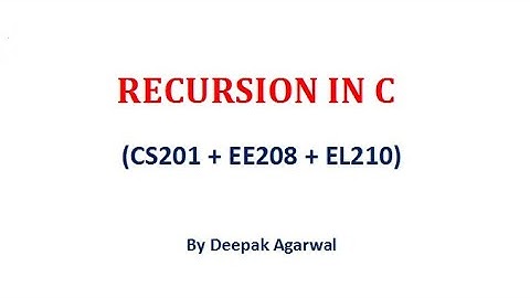 Recursion in Functions in Hindi by Sh Deepak Agarwal