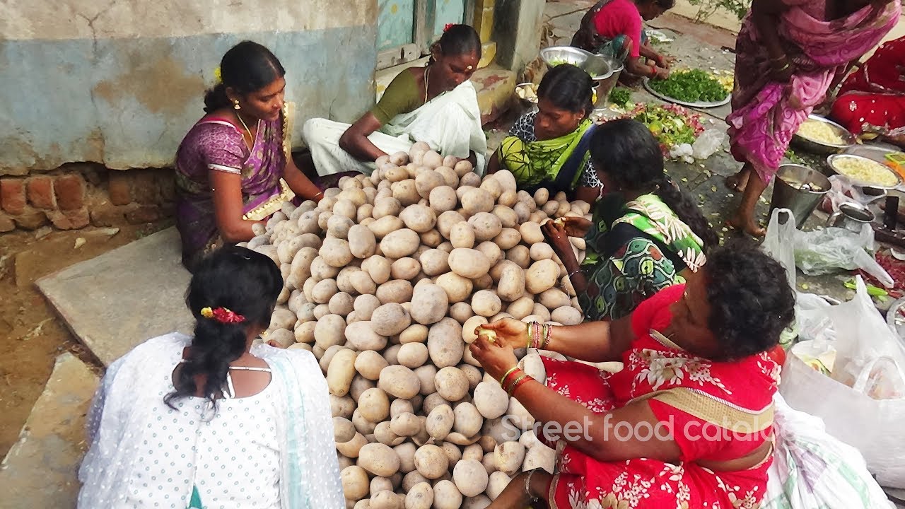 Amazing Cooking Spicy Potato Masala Fry (Aloo Fry) Prepared 1000 People Hindu Function | streetfood | Street Food Catalog