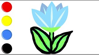 Bunga tulip Berwarna-Warni - Belajar bahasa Inggris - Pelajari Warna