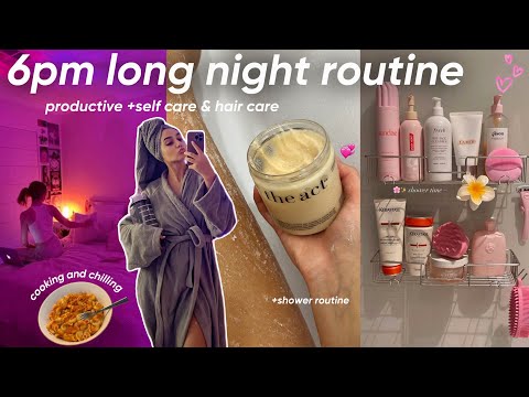 6pm self care night routine🌙🧴🧁|روتيني الليلي فاش كنبغي نتهلا فراسي🌟💅🏻(+ shower routine🧖🏻‍♀️)