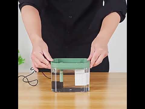 Поїлка-фонтан для котів і собак Hipidog, тихий автоматичний фонтанчик для кота і собак з фільтром, Прозорий, видео 1