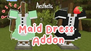 •MCPE• Aesthetic Pastel Maid Dress Addon Made By Me Showcase Minecraft Bedrock Addons screenshot 5