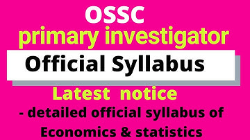 ossc primary investigator official syllabus|ossc primary investigator syllabus 2022|ossc syllabus