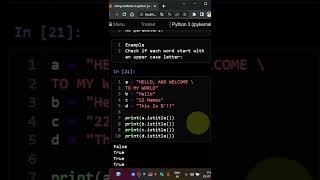 istitle string method python tamil #python #shorts