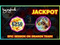 Omg epic jackpot on dragon train slots  unbelievable