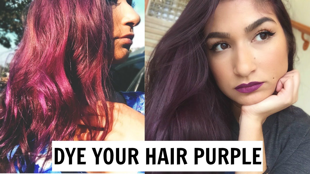 I DYED MY HAIR PURPLE (NO BLEACH) // MANIC PANIC PURPLE HAZE | javi ...