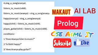 #AI LAB#PROLOG# CSE/AIML/IT MAKAUT