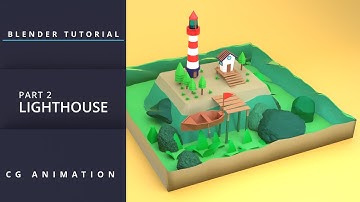 low poly light house ocean part2 in #Blender 3.1