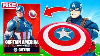 *NEW* GIFTING FANS CAPTAIN AMERICA Skin! Free Captain America Skin Giveaways in Fortnite Season 3!