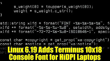 Linux 6.19 Adds Terminus 10x18 Console Font for HiDPI Laptops