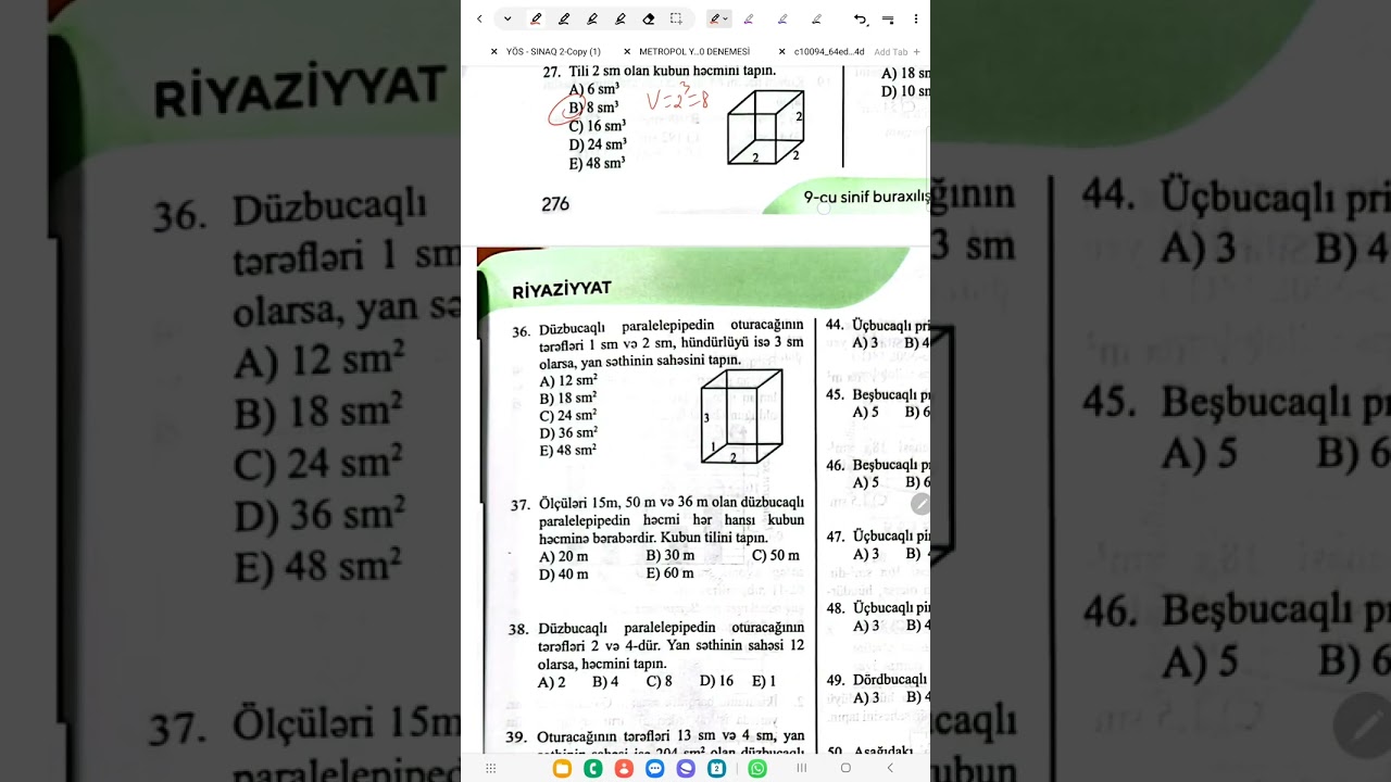 Fəza fiqurları , güvən 9cu sinif riyaziyyat