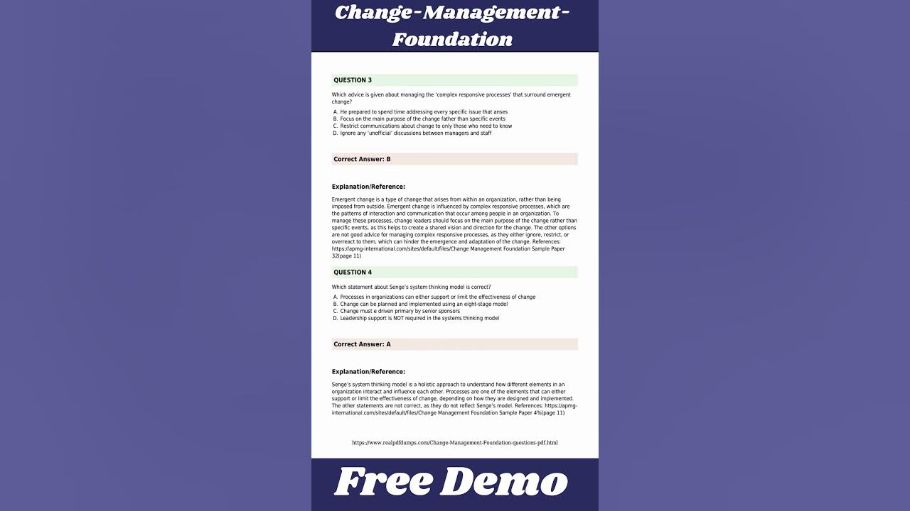 Change-Management-Foundation Examsfragen