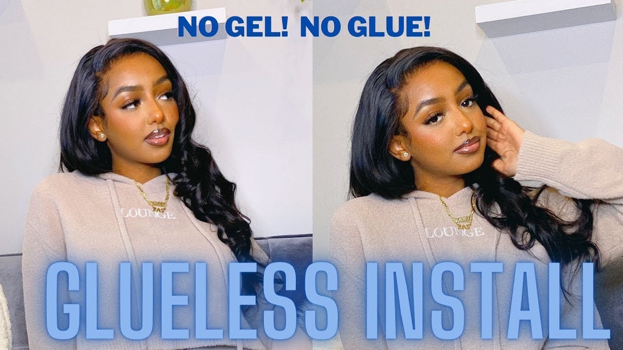 NO GLUE OR GEL! Easy & Quick Glueless Wig Install   HD Lace Melt Ft  Wiggins hair