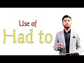 Use of Had to | English Speaking Classes | Medi Maths Classes