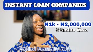 Top Legit Loan Companies WITHOUT COLLATERAL!! (New Loan Companies in Nigeria) in 2024