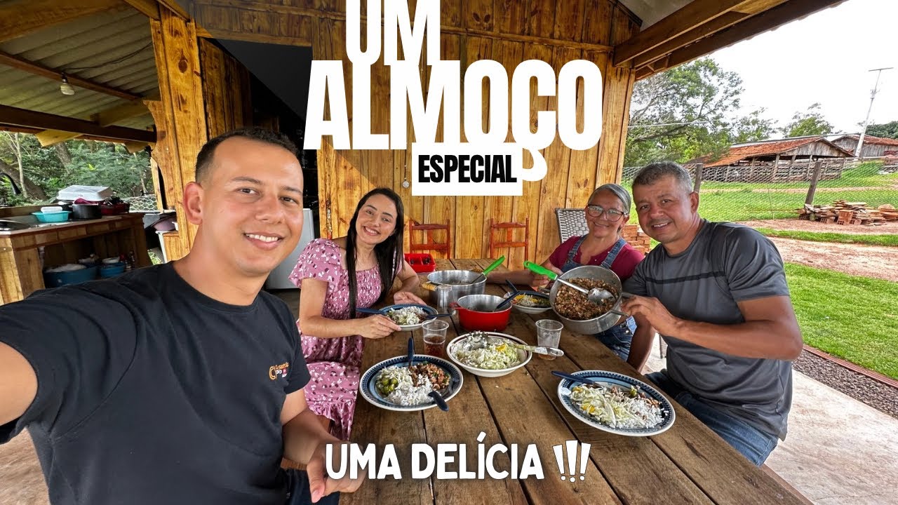 Um almoço Simplão de tudo - com feijão colhido na hora | essa farofa ficou top demais 🚀