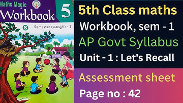 AP 5th Class maths workbook,Let