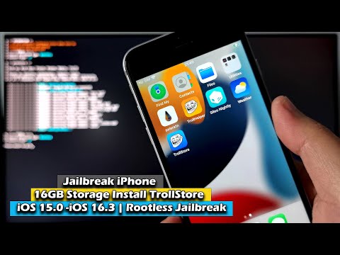 Jailbreak iPhone 16GB Storage Install TrollStore iOS 15.0 -16.3 