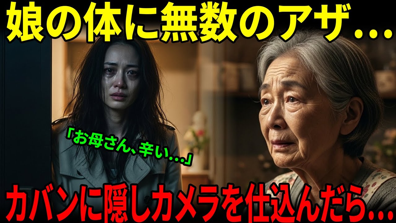 「日本からの心温まる物語」義実家帰りの娘の腕に無数のアザ…不審に思いカバンにカメラを入れたら、映っていたのは「地獄」だった。