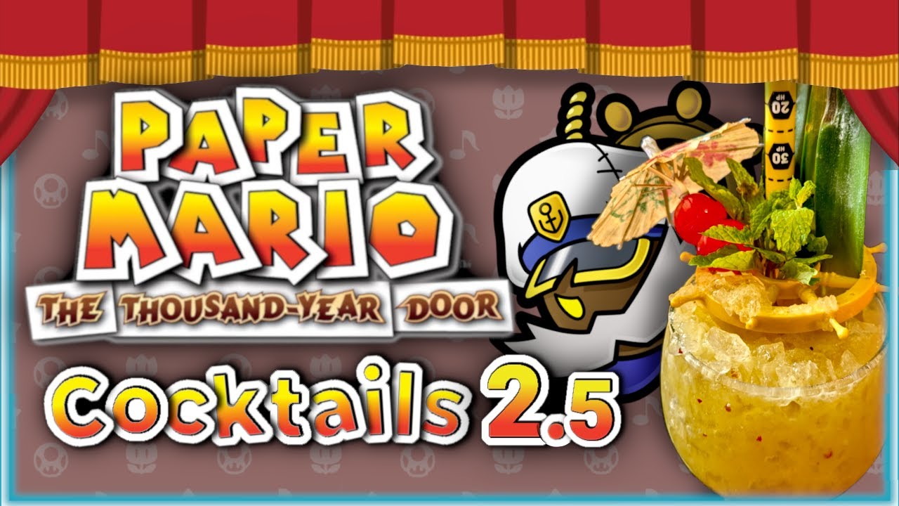 🍹Cocktails Inspired by Paper Mario The ThousandYear Door ⭐| Bobbery, Hooktail, Tasty Tonic, & Smorg