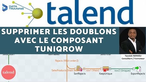 55-Tuto TALEND : Comment supprimer les doublons avec le composant tUniqRow ?