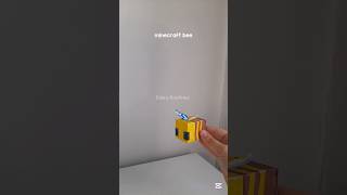 diy 3d pixel bee #minecraft #pixelart #pixel #bee #papercraft #diy #paper #diycrafts #craft #easy