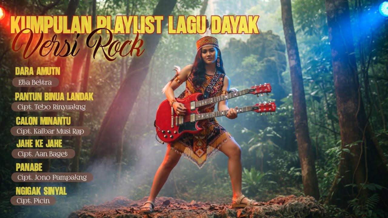 🔥 PLAYLIST LAGU DAYAK Versi Rock 🔥