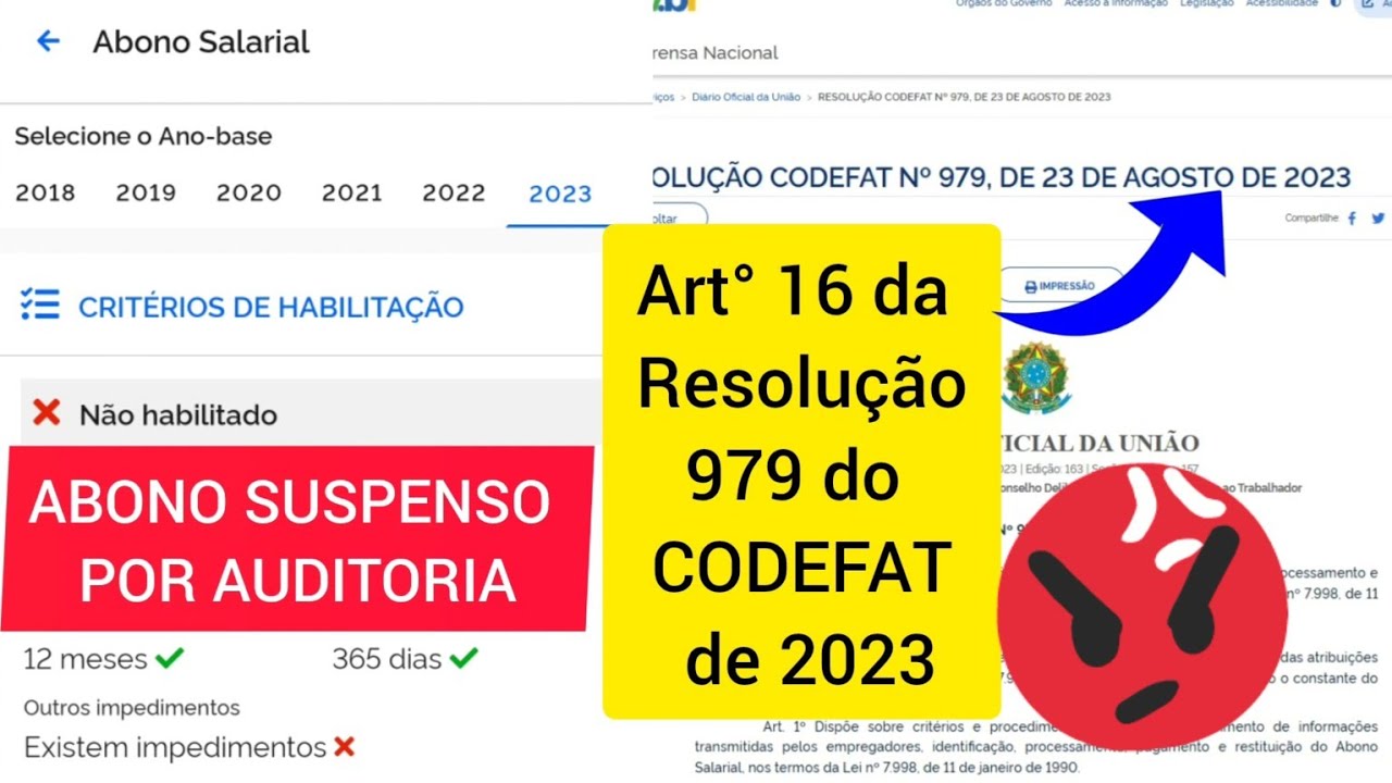 PIS/PASEP 2023 SUSPENSO POR AUDITORIA ART 16 DA RESOLUÇÃO DO CODEFAT ...