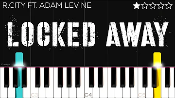 R. City ft. Adam Levine - Locked Away | EASY Piano Tutorial