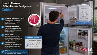 How Change Temperature on LG Top-Freezer Refrigerator (Make Freezer or Fridge Bottom Colder or Warm)