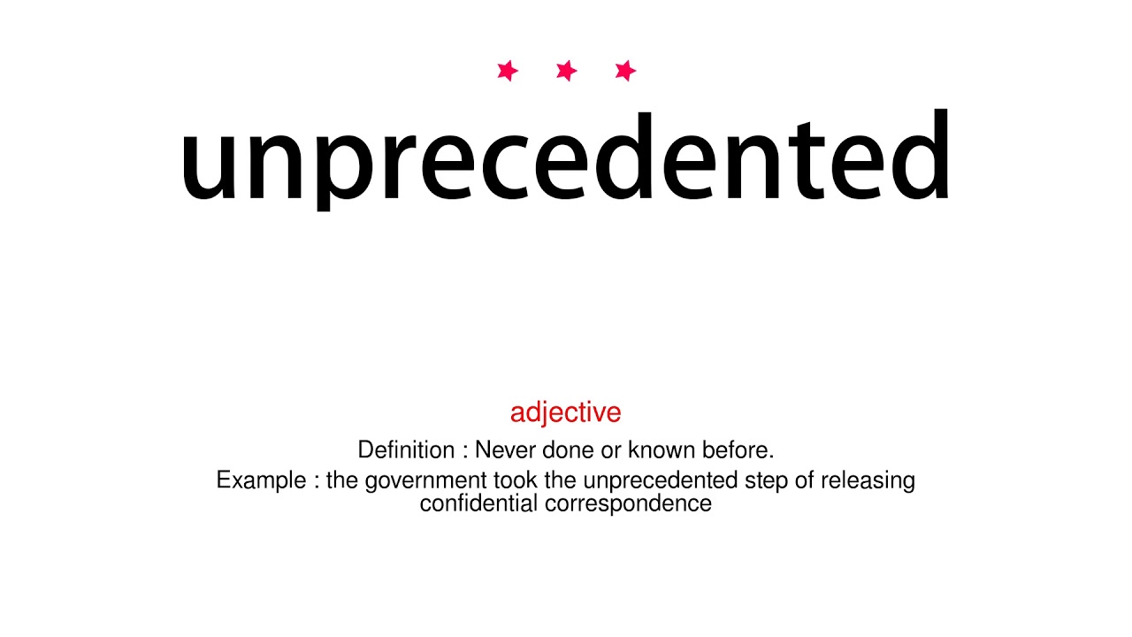 How to pronounce unprecedented - Vocab Today