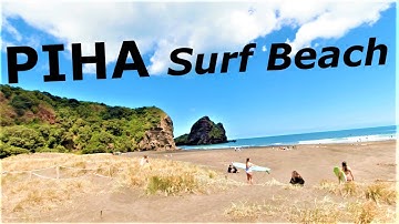 P i h a   Surf beach, Auckland New Zealand 4K