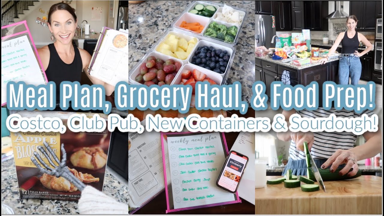 Huge costco grocery haul weekly meal plan food prep new containers