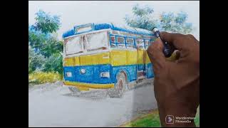 Easy Oil Pastel. Kolkata publik bus screenshot 2