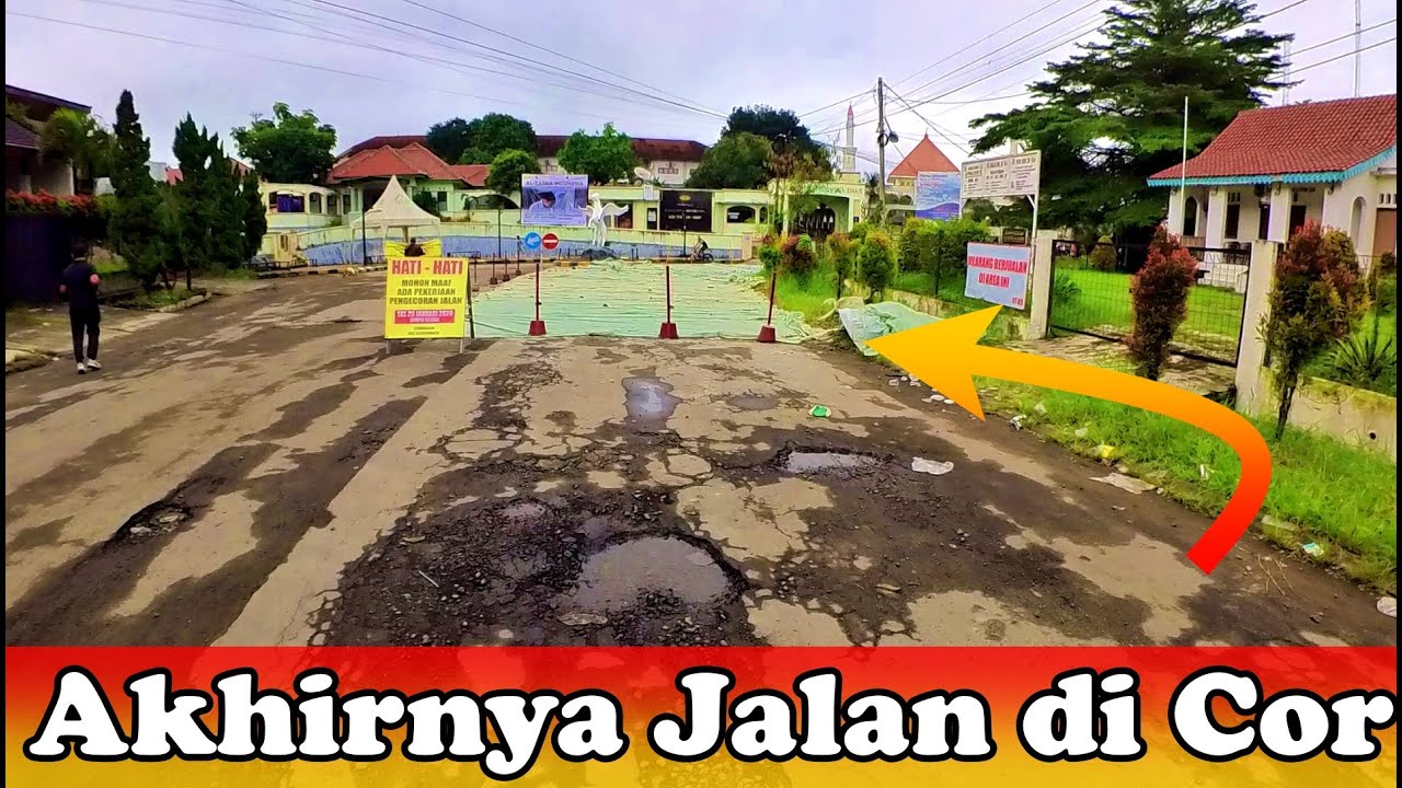 Mulai di Cor Jalan Rusak Villa Dago Depan Puskesmas Benda Baru Pamulang