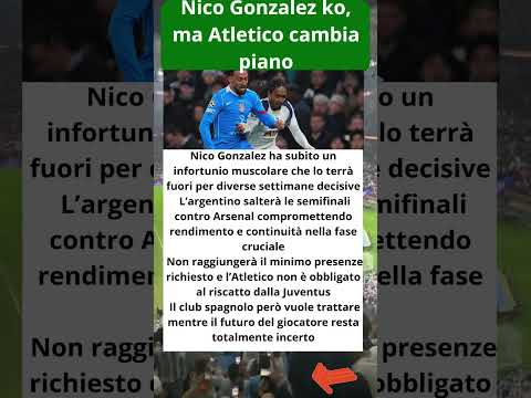 Video Nico Gonzalez ko, ma Atletico cambia piano