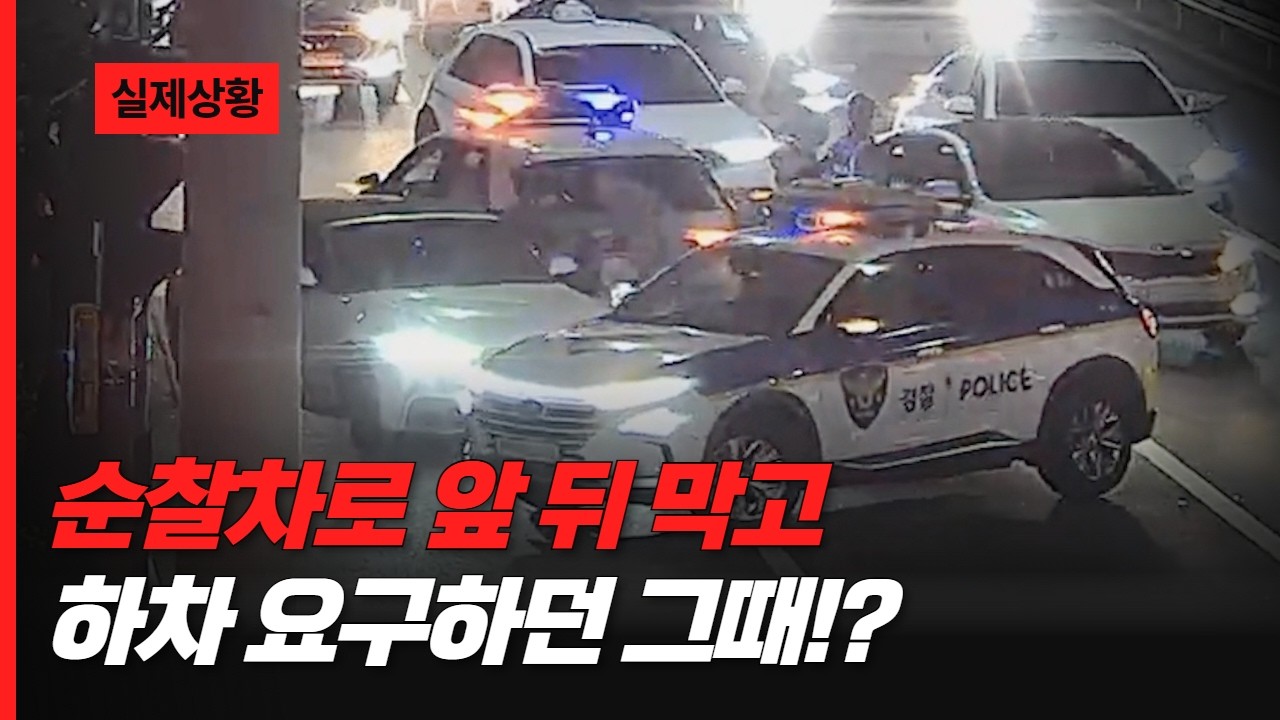 도주시도하다 실패하니 경찰차에 결국...!?😨