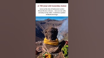 "700-Year-Old Ganesha Statue Standing Strong on an Active Volcano 🌋🙏"