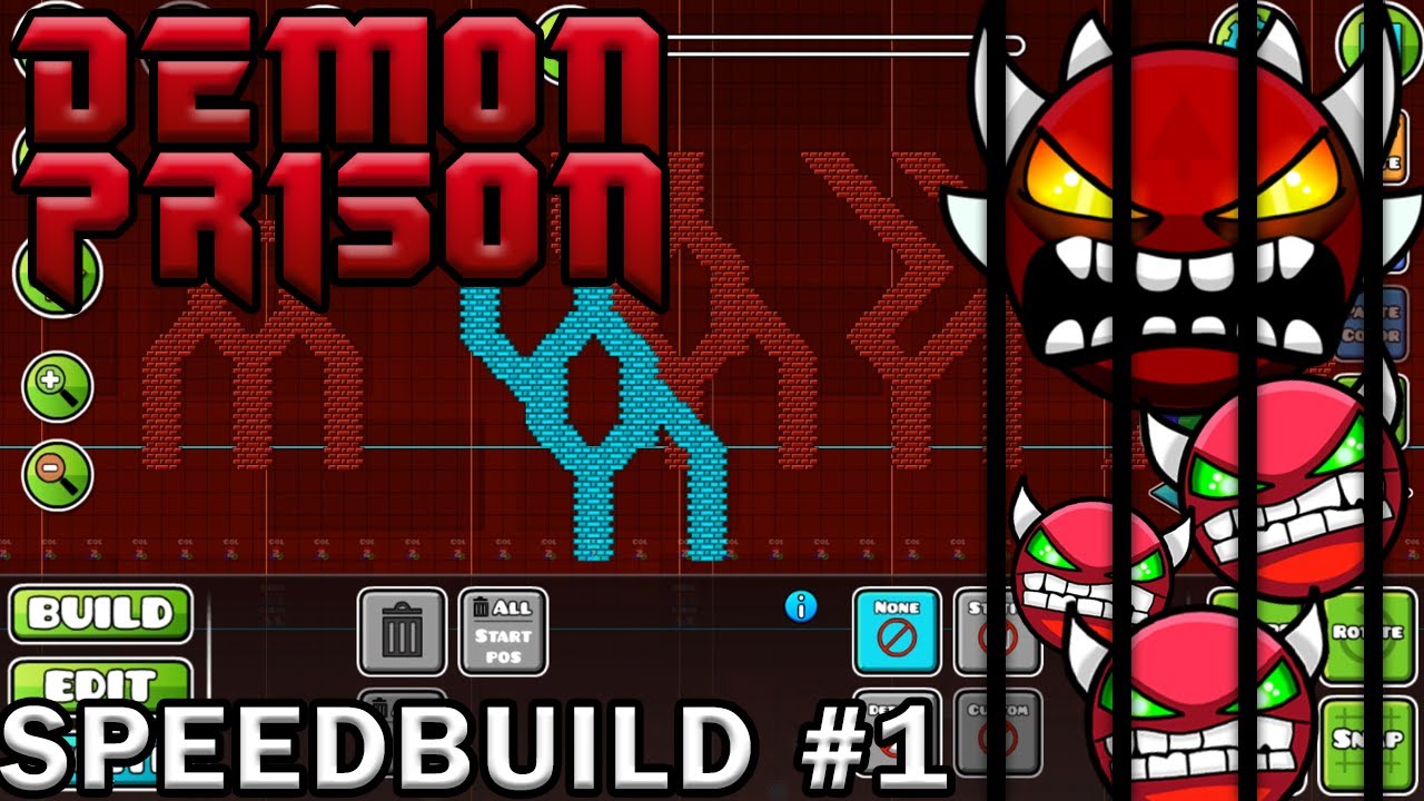 Demon Prison SPEEDBUILD #1 - Improving the First Part | Geometry Dash