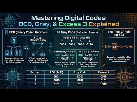 Digital Electronics Introduction | BCD | Gray Code | Excess-3 Code | Part-4 | The Coding Zone