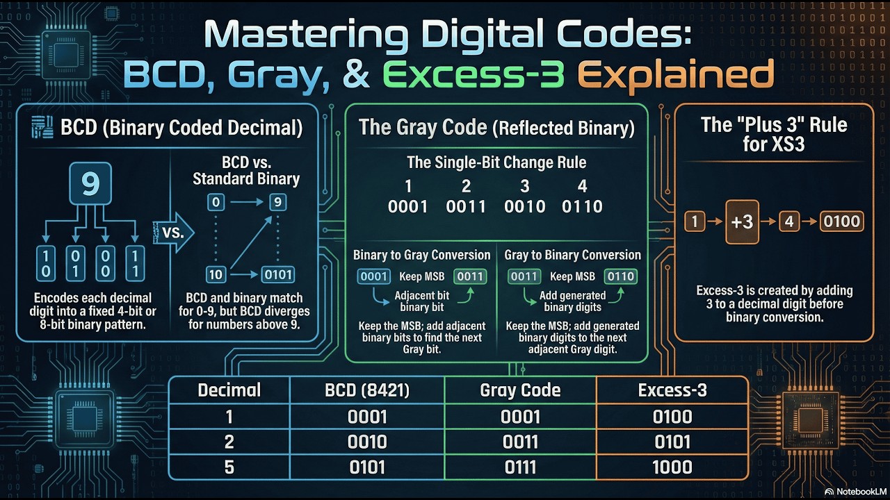 Digital Electronics Introduction | BCD | Gray Code | Excess-3 Code ...