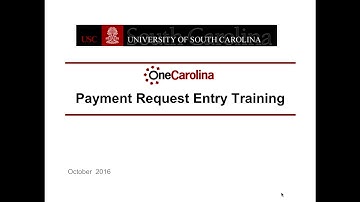 Payment Request Entry Training Tutorial