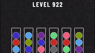 Ball Sort Puzzle Level 922 #ballsortpuzzle #ballsortpuzzlegameplay #puzzlegame #mobile games