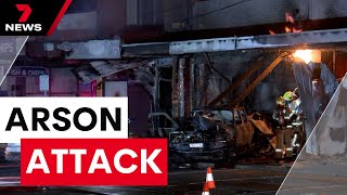 Cruel arson attack destroys three businesses in Melbourne’s south-east | 7NEWS