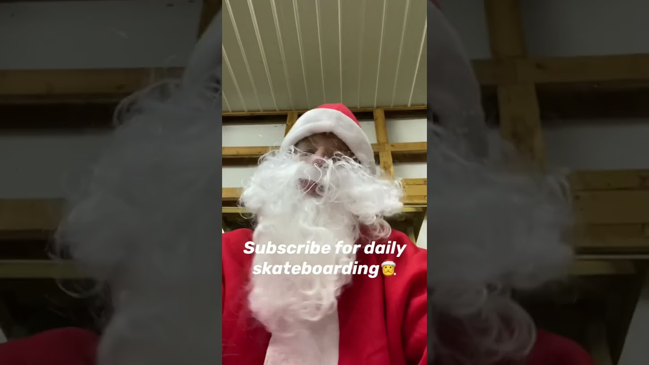 Santa Clause learns how to treflip!!! 