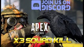 Apex  -  x3 Squadkills  Fun With Bloodhound