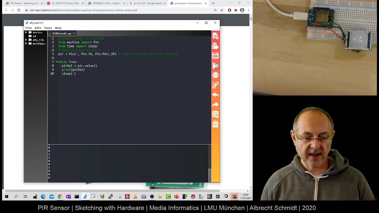 Tutorial: Passive Infrared Sensor PIR connected to ESP32/ESP8266 - YouTube