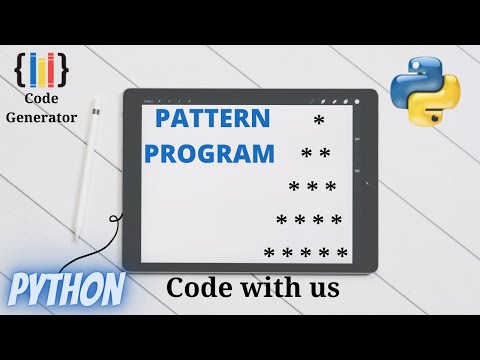 Left Half Pyramid Pattern in Python | Python for Beginners | Code Generator | CG.