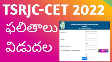 TSRJC-CET 2022 RESULTS RELEASED//TSRJC RESULTS 2022